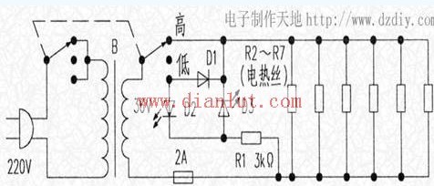 如何制作安全电压电热毯电路