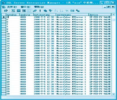 SQL server数据库中存取OPC服务器数据