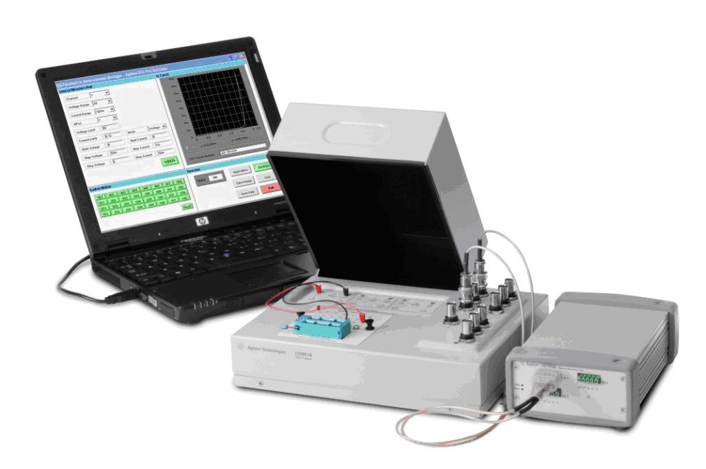 Agilent U2941A 参数测试夹具与U2722A USB 模块化源∕测量单元一起测试基本分立元件