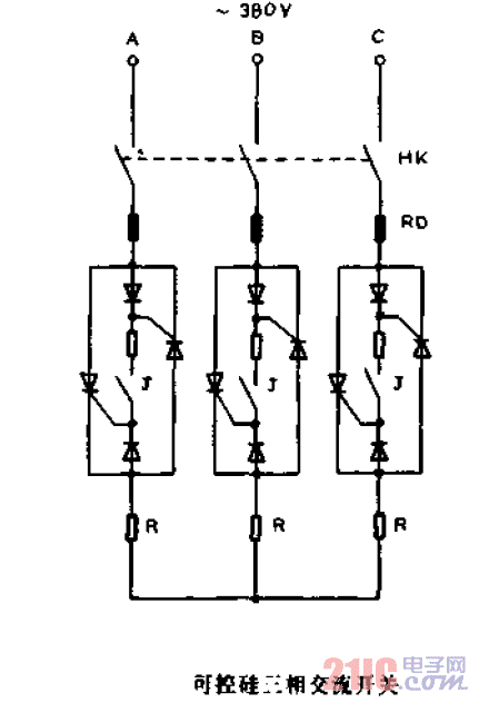 可控硅三相交流开关