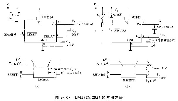 LM2925/2935集成开关稳压器应用电路图