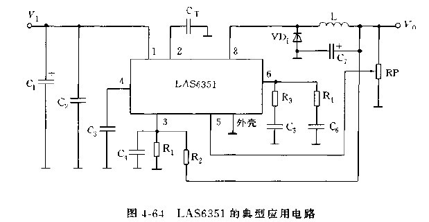 采用LAS6351构成的典型应用电路图