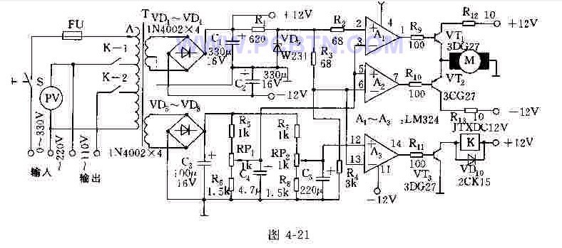 全自动交流稳压器电路图