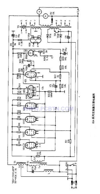 614系列电子交流稳压器的原理图