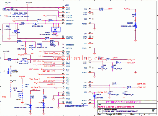 MPPT太阳能充电控制板电路图(3)