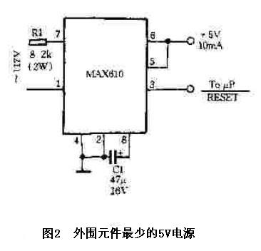 外围元件少的5V电源