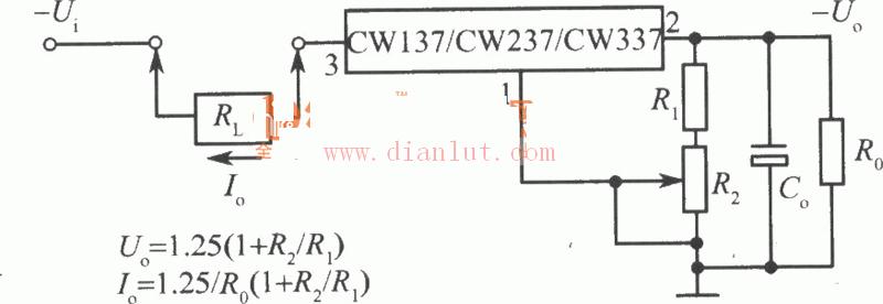 基于CW137/CW237/CW337芯片构成可调恒流源电路