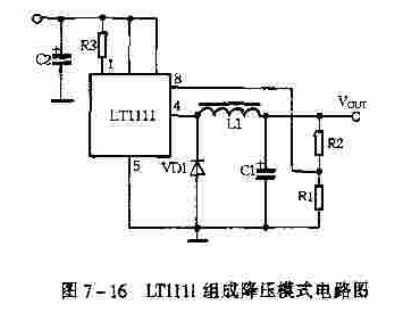 LT1111组成的降压模式电路图