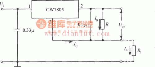 CW7805构成的恒流源电路图