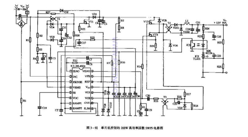 介绍单片机控制的200W高功率因数SWPS电路
