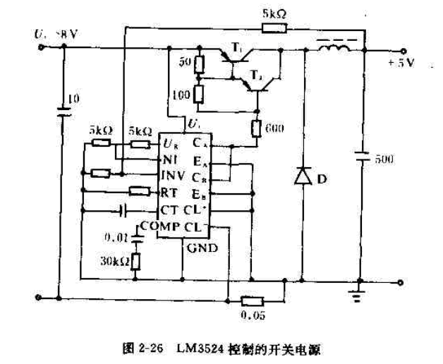 介绍LM3524芯片构成的控制开关电源