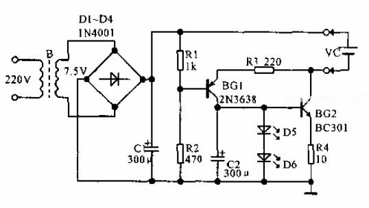 限压式镍镉电池充电器电路图