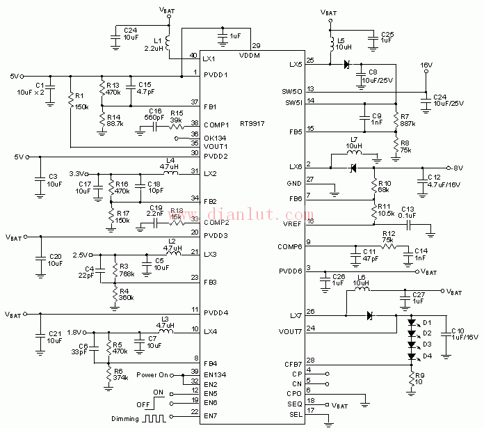 RT9917应用电路图