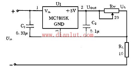 采用MC7805K系列集成稳压器的开关恒流源