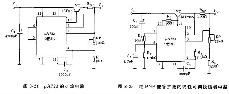 PNP型管扩流的线性可调稳压器电路