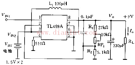 采用TL499A构成的稳压电路