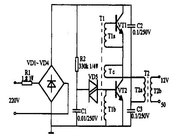 电子变压器的电路原理图