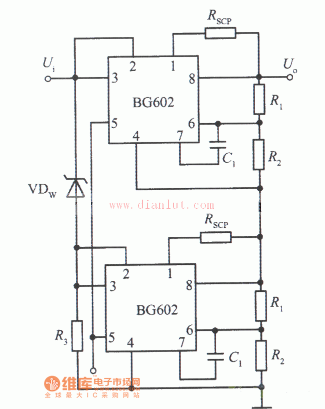 BG602集成稳压电源电路图