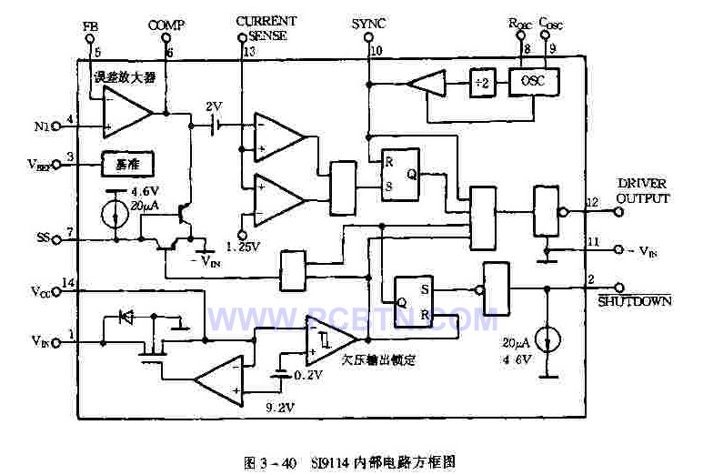 SI9114内部电路方框图