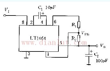 LT1054构成的极性反转稳压器电路