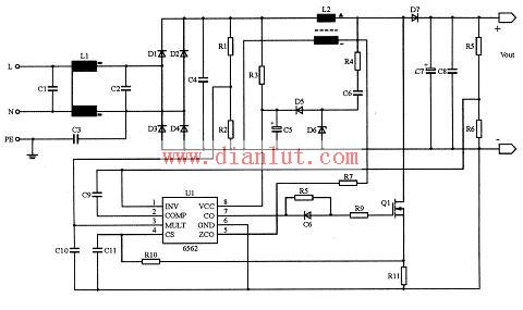 L6562设计的BOOST APFC电源电路