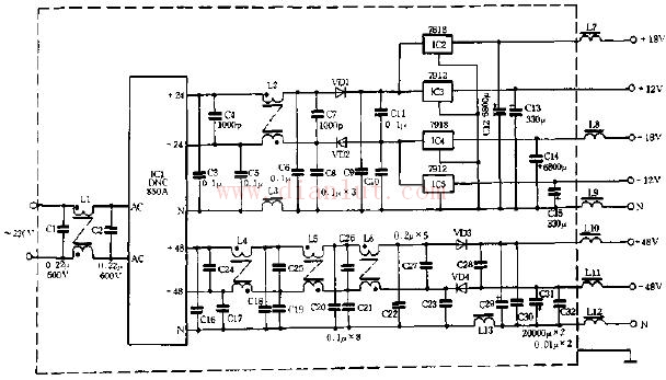 DNC-850音响开关电源电路