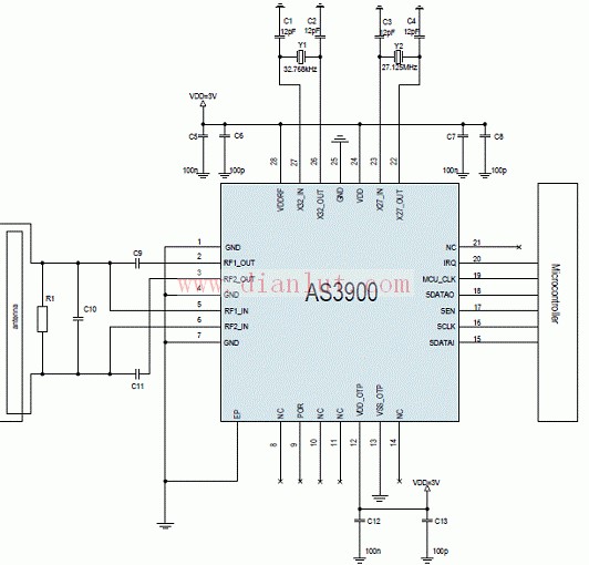 AS3900应用电路原理图