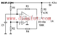 4LM339组成的音频方波振荡器