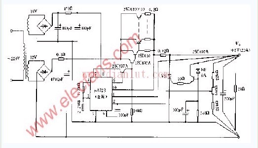5v稳压电源电路图 (四个原理图)3