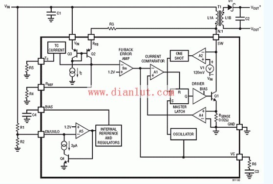 LTC3511高压单片开关稳压电源电路