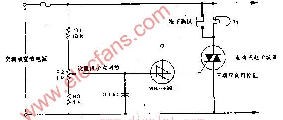 直流电源的快速短路保护电路