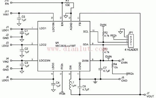 MIC2826评估板电路原理图