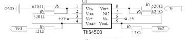 THS4503构成的差分放大电路及原理