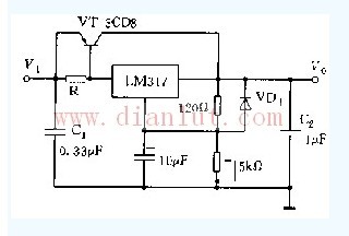简易LM317扩展电流电路图