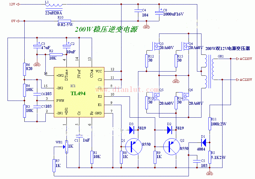 tl494cn逆变器电路图图片