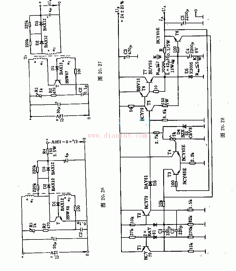 6v~12v/25w直流电压变换器电路