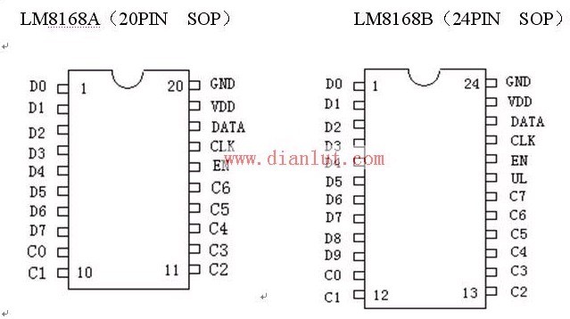 LM8168设计的LED数码管驱动电路