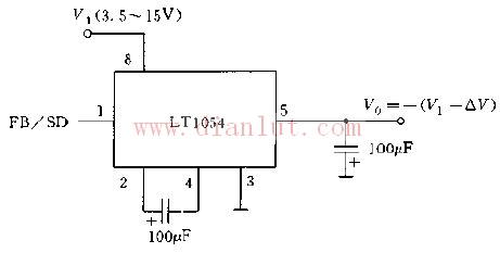 利用LT1054构成的负电压变换器电路