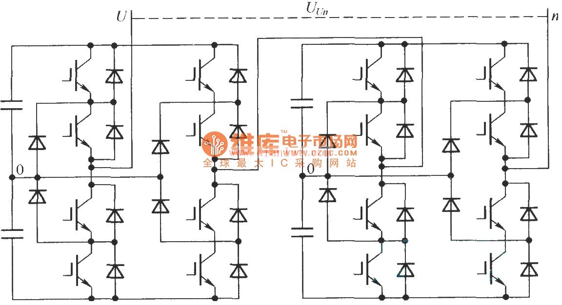 中性点钳位式多电平逆变器单相拓扑电路