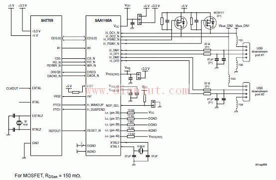 采用SAA1160A和SH7709构成的RISC接口电路