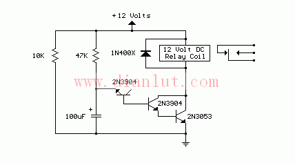 上电延时继电器电路