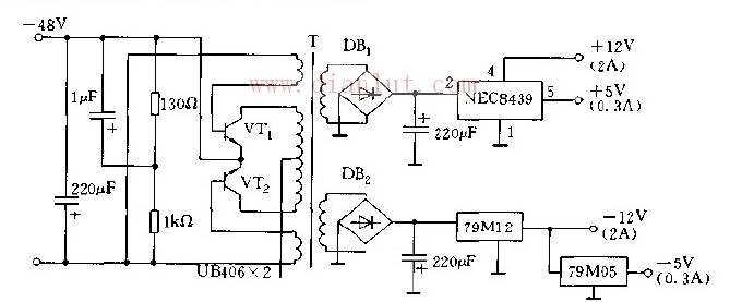 小型程控交换机供电系统电路原理图