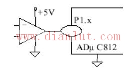 A/D转换器构成的输入缓冲放大器电源电路图