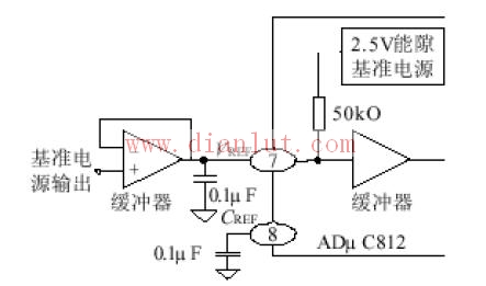 连接外部基准电源的应用电路图