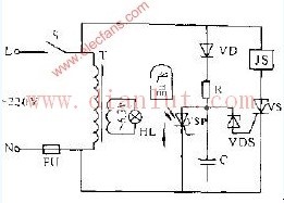 光控晶闸管计数器的电路工作原理