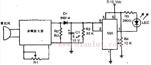 音响电平监视器基于555的设计