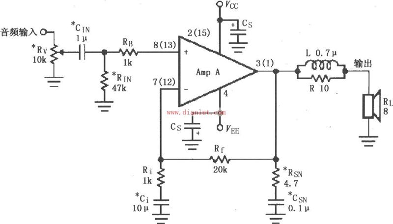 LM4765音频功率放大电路原理图