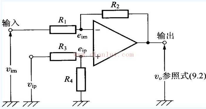 运放设计的差动放大器电路电路图