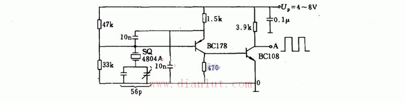 基于SQ4804A构成的100KHZ振荡器工作原理电路图