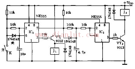 NE555消除音像设备声响的电路